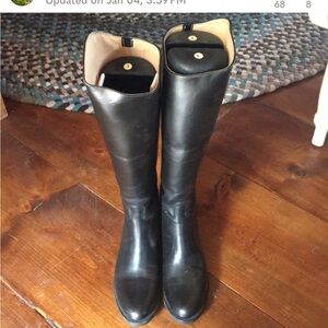 Black Leather Riding Boots